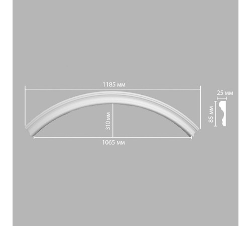 Радиус из полиуретана DECOMASTER 897174-150 1/4 круга Rнар 835 мм Rвн 750 мм 897174-150